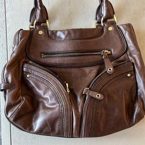 Cole Haan brown leather shoulder purse